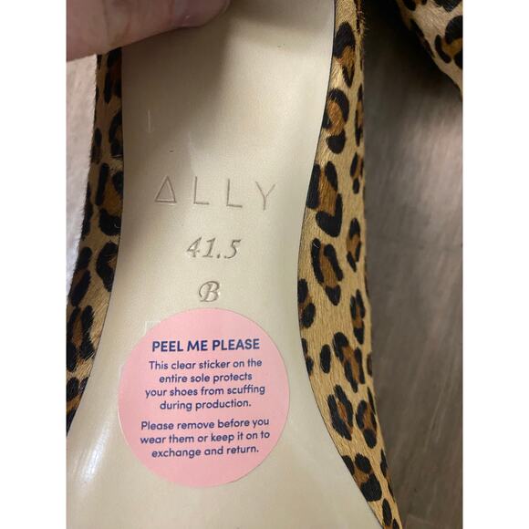 New In Box Ally NYC Shoes Leopard Suede Lower Block Heel, Fierce Sz 9.5 - Picture 7 of 10